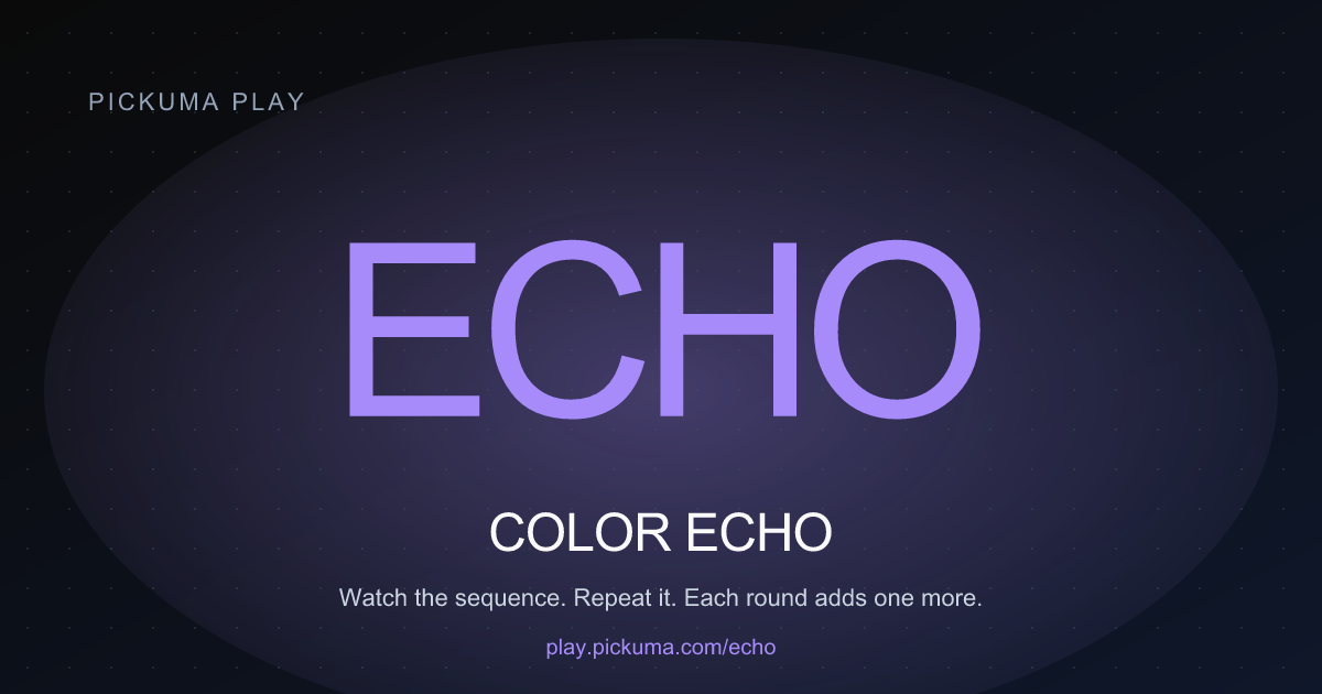 Color Echo — A memory test